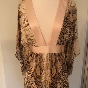 Roberto Cavalli Silk Animal Print Dress